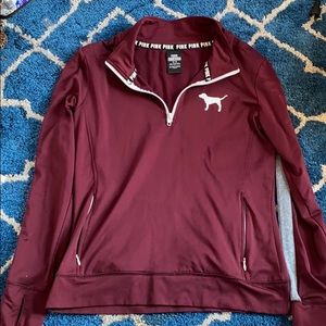 Pink Quarter Zip Crewneck